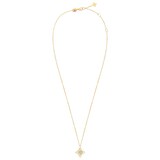 Roberto Coin Princess Flower 18ct Yellow Gold 0.09ct Diamond & Mother Of Pearl Pendant Necklace