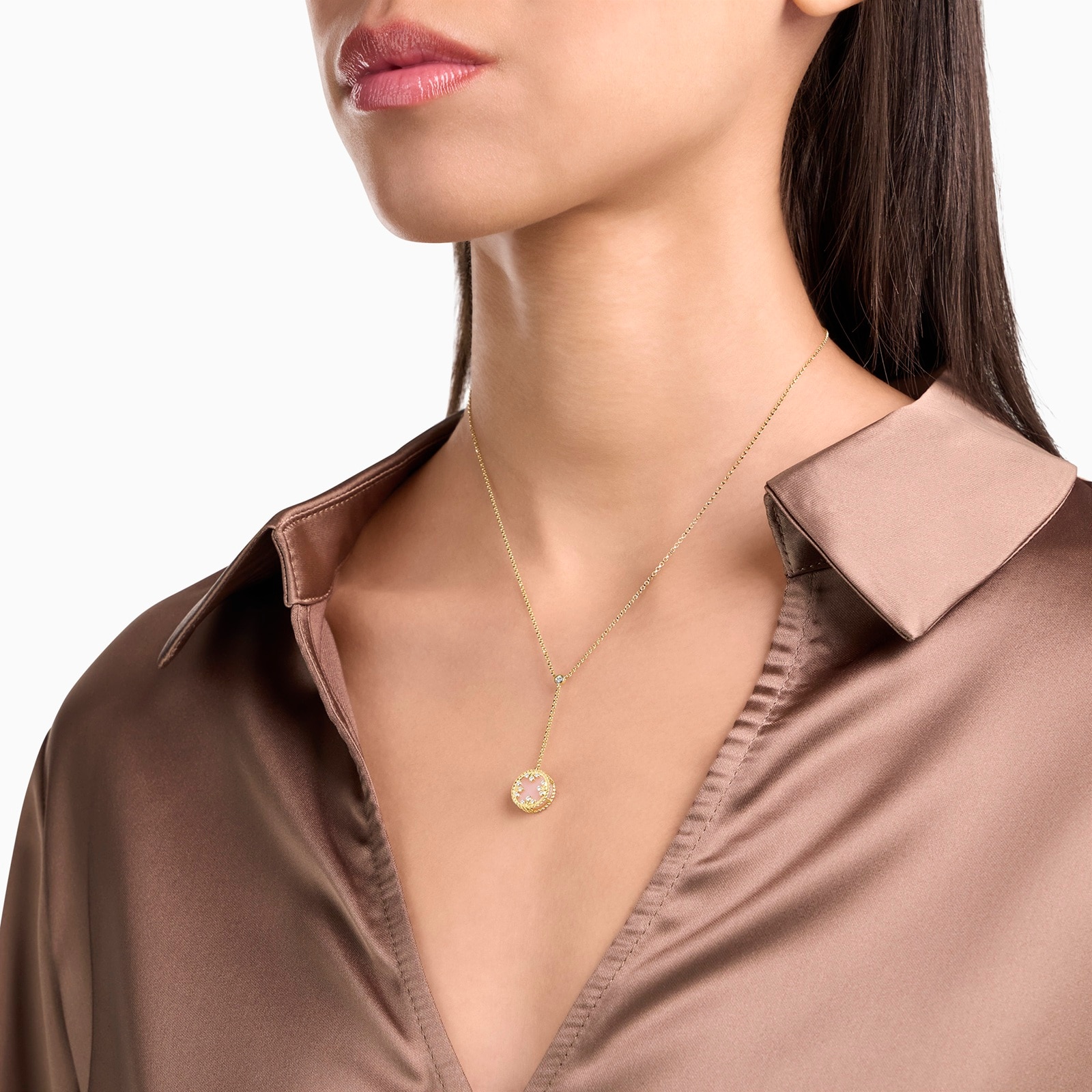 Roberto Coin Venetian Medallions 18ct Yellow Gold 0.09ct Diamond & Mother Of Pearl Lariat Necklace Roberto Coin Venetian Medallions 18ct Yellow Gold 0.09ct Diamond & Mother Of Pearl Lariat Necklace