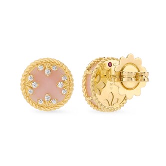 Roberto Coin Venetian Medallions 18ct Yellow Gold 0.13ct Diamond & Mother Of Pearl Stud Earrings Roberto Coin Venetian Medallions 18ct Yellow Gold 0.13ct Diamond & Mother Of Pearl Stud Earrings