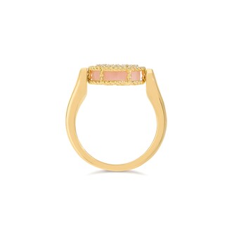 Roberto Coin Venetian Medallions 18ct Yellow Gold 0.06ct Diamond & Mother Of Pearl Ring Roberto Coin Venetian Medallions 18ct Yellow Gold 0.06ct Diamond & Mother Of Pearl Ring