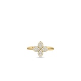 Roberto Coin 18K Yellow Gold Love In Verona Diamond Flower Ring - Ring Size 6