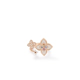 Roberto Coin 18K Rose Gold Venetian Princess Carnival Diamond & Mixed Gemstone Flower Ring- Ring Size 6.5