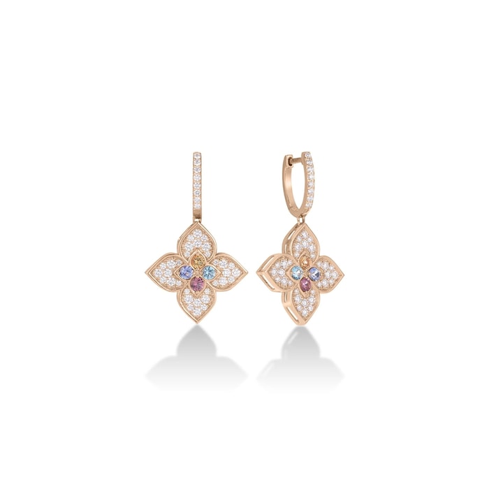 Roberto Coin 18K Rose Gold Venetian Princess Carnival Diamond & Mixed Gemstone Drop Earrings