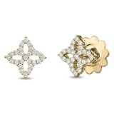 Roberto Coin 18K White Gold Diamond Princess Medium Flower Stud Earrings