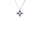 Roberto Coin 18K White Gold Diamond Princess Diamond & Sapphire Pendant Necklace