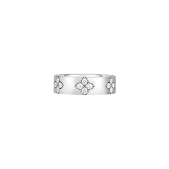 Roberto Coin 18K White Gold Love In Verona Medium Diamond Accent Ring - Ring Size 6