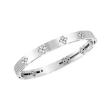 Roberto Coin 18K White Gold Love In Verona Wide Diamond Bangle - Size Medium