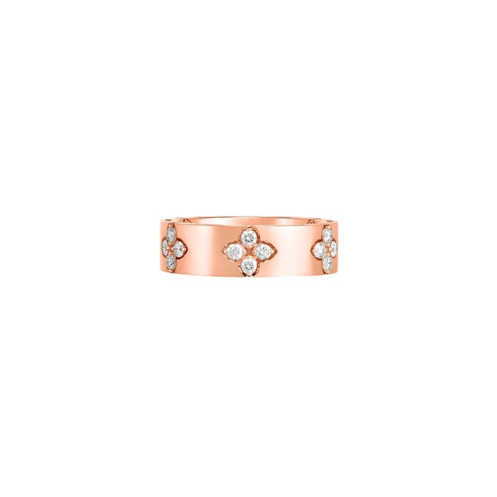 Roberto Coin 18K Rose Gold Love In Verona Medium Diamond Accent Ring - Ring Size 6.5