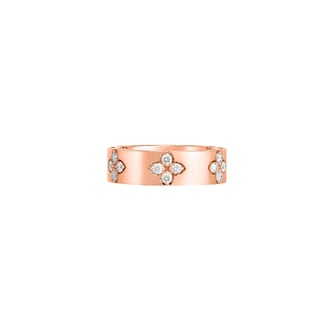 Roberto Coin 18K Rose Gold Love In Verona Medium Diamond Accent Ring - Ring Size 6.5