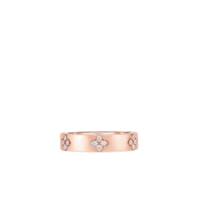 Roberto Coin 18K Rose Gold Love In Verona Diamond Accent Ring - Ring Size 8.5