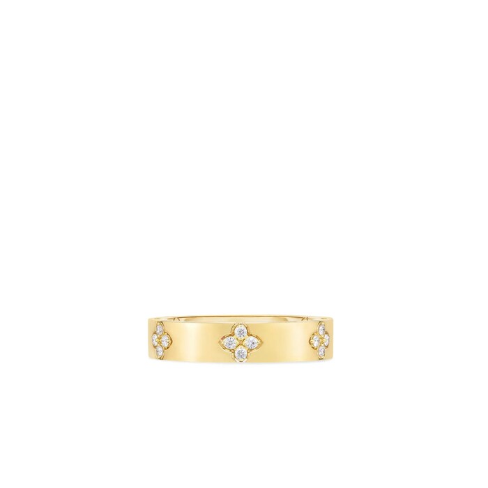 Roberto Coin 18K Yellow Gold Love In Verona Diamond Accent Ring - Ring Size 7.5
