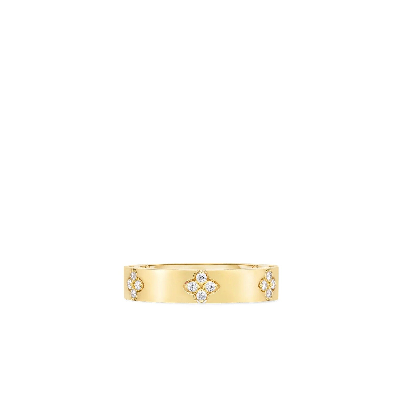 Roberto Coin 18K Yellow Gold Love In Verona Diamond Accent Ring - Ring Size 7.5