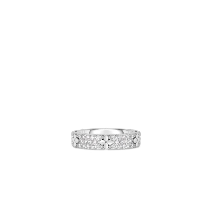 Roberto Coin 18K White Gold Love In Verona Diamond Flower Ring - Ring Size 8