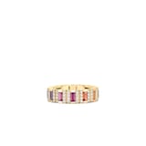 Roberto Coin 18K Yellow Gold Obelisco Diamond & Mixed Sapphire Ring - Ring Size 7.5