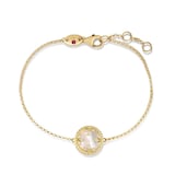 Roberto Coin 18K Yellow Gold Venetian Medallions Diamond & Mother Of Pearl Small Charm Bracelet