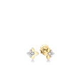 Roberto Coin 18K Yellow Gold Love In Verona Diamond Flower Stud Earrings