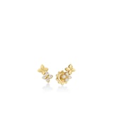 Roberto Coin 18K Yellow Gold Love In Verona Diamond Double Flower Stud Earrings