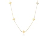 Roberto Coin 18K Yellow Gold Love In Verona Diamond Flower Station Necklace