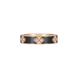 Roberto Coin 18K Rose Gold Love In Verona Diamond & Enamel Ring - Ring Size 6.5