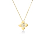 Roberto Coin 18K Yellow Gold Love In Verona Small Diamond Flower Necklace
