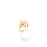 Roberto Coin 18K Yellow Gold Love In Verona Small Diamond Flower Ring - Ring Size 6.5