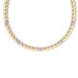 Roberto Coin 18K Yellow Gold San Marco Five Diamond Station Collar Necklace