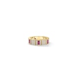 Roberto Coin 18K Yellow Gold Obelisco Diamond & Ruby Ring - Ring Size 7