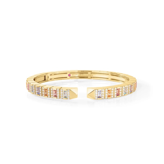 Roberto Coin 18K Yellow Gold Obelisco Diamond & Mixed Gemstone Bangle