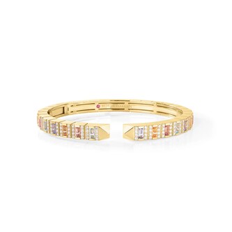 Roberto Coin 18K Yellow Gold Obelisco Diamond & Mixed Gemstone Bangle