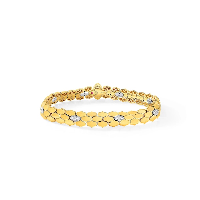 Roberto Coin 18K Yellow Gold Cobra Diamond Bracelet