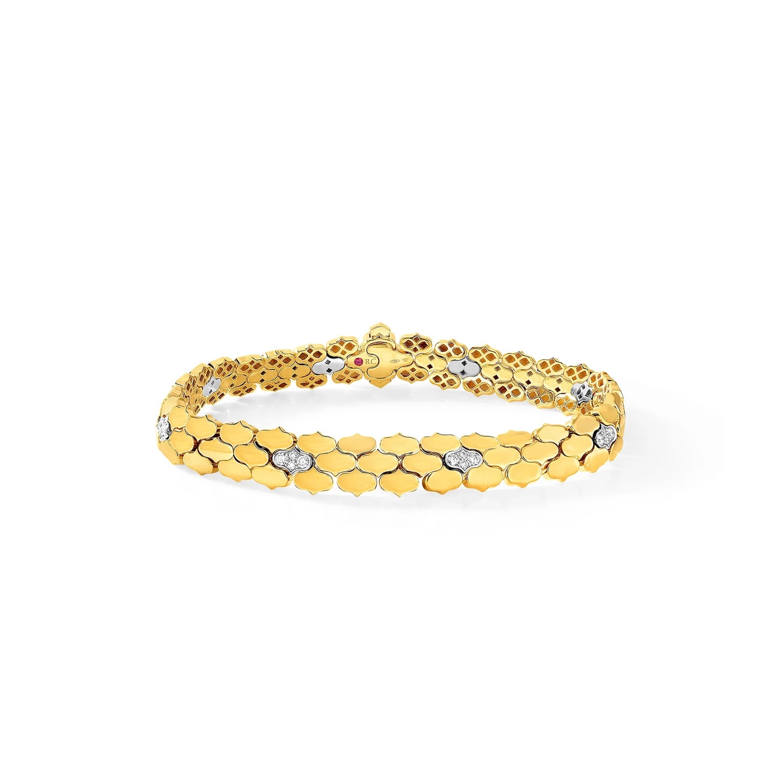 Roberto Coin 18K Yellow Gold Cobra Diamond Bracelet