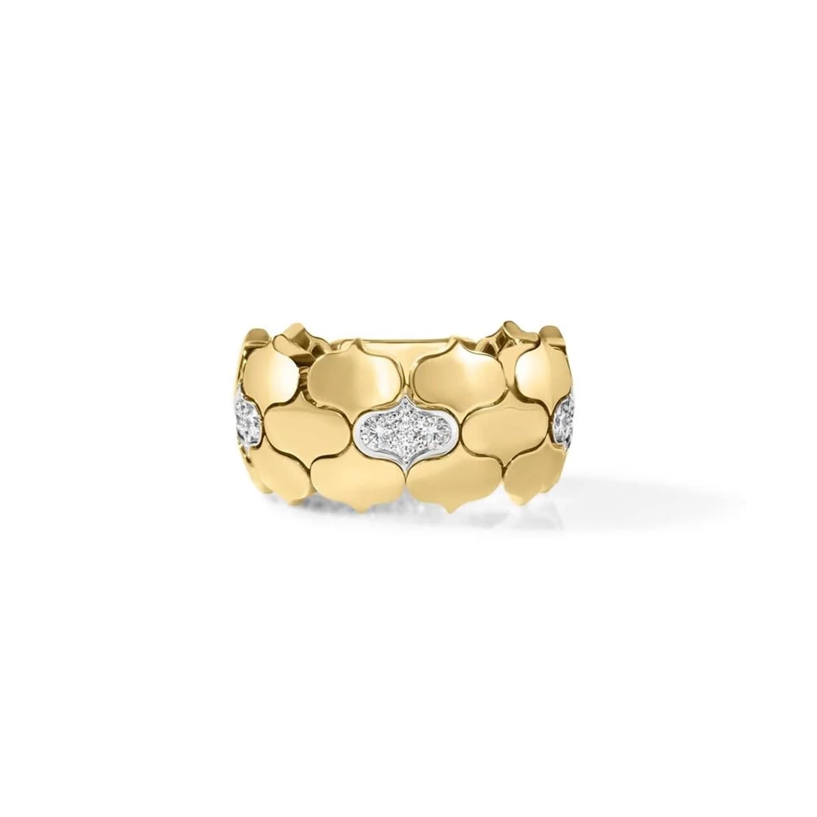 Roberto Coin 18K Yellow Gold Cobra Diamond Flex Ring - Ring Size 6.5