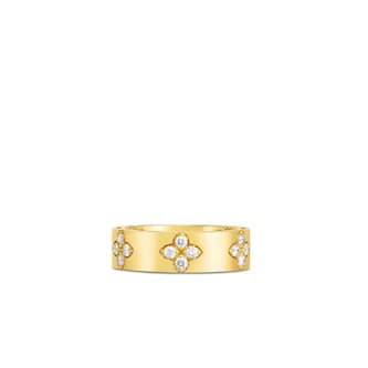 Roberto Coin 18K Yellow Gold Love In Verona Medium Diamond Accent Ring - Ring Size 6.5
