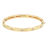 Roberto Coin 18ct Yellow Gold Love In Verona 0.19ct Diamond Bangle - Size Petite