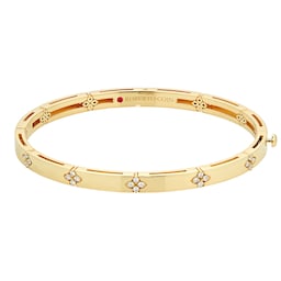 37524586 - 18ct White Gold Love In Verona 0.19ct Diamond Bangle - Size Medium