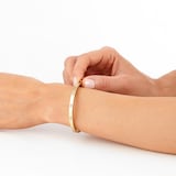 Roberto Coin 18ct Yellow Gold Love In Verona 0.19ct Diamond Bangle - Size Medium