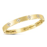 Roberto Coin Love In Verona 18ct Yellow Gold 0.48ct Diamond Bangle - Size Medium