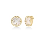 Roberto Coin Venetian Medallions 18K Yellow Gold Diamond & Mother Of Pearl Stud Earrings