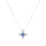 Roberto Coin Love In Verona 18ct White Gold Sapphire & 0.50ct Diamond Pendant Necklace