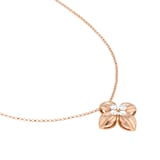 Roberto Coin Love In Verona 18ct Rose Gold 0.42ct Diamond Pendant Necklace