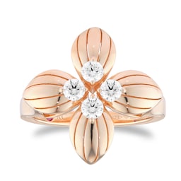 37524666 - Love In Verona 18ct Rose Gold 0.42ct Diamond Ring