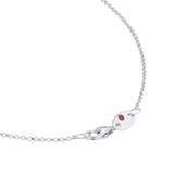 Roberto Coin Love In Verona 18ct White Gold Emerald & 0.58ct Diamond Pendant Necklace