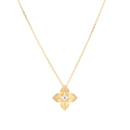 37524669 - Princess Star 18ct Yellow Gold 0.10ct Diamond Pendant Necklace