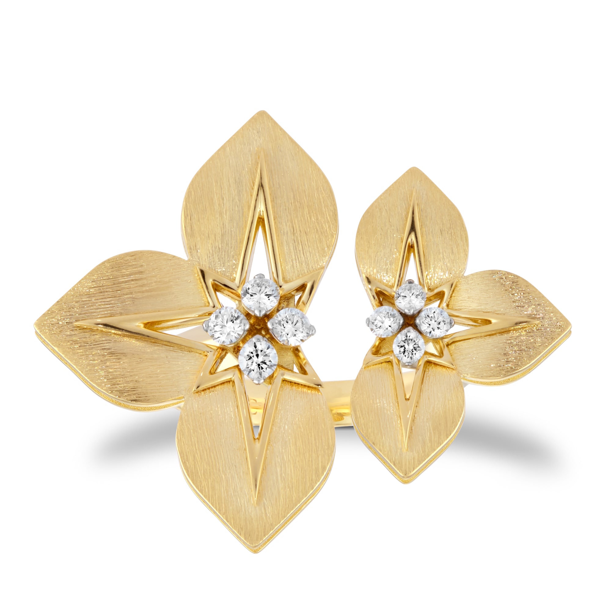 Princess Star 18ct Yellow Gold 0.29ct Diamond Ring - Ring Size M