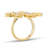 Roberto Coin Princess Star 18ct Yellow Gold 0.29ct Diamond Ring - Ring Size L