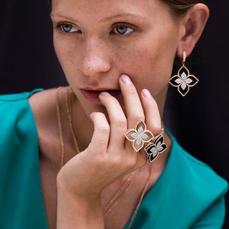 Roberto Coin Princess Flower 18ct Rose Gold 0.72ct Diamond Ring