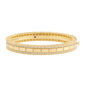 Roberto Coin Art Deco 18ct Yellow Gold 0.96ct Diamond Bangle