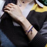 Roberto Coin Art Deco 18ct Rose Gold Lapis & 0.11ct Diamond Bangle