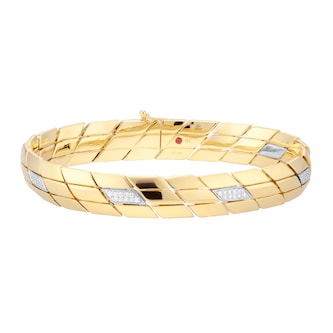 Roberto Coin San Marco 18ct Yellow Gold 0.30ct Diamond Bangle