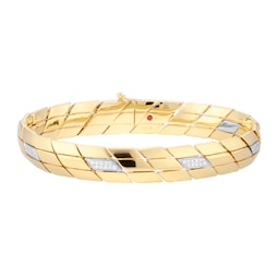 37524707 - San Marco 18ct Yellow Gold 0.30ct Diamond Bangle